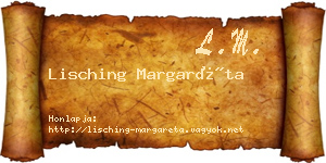 Lisching Margaréta névjegykártya